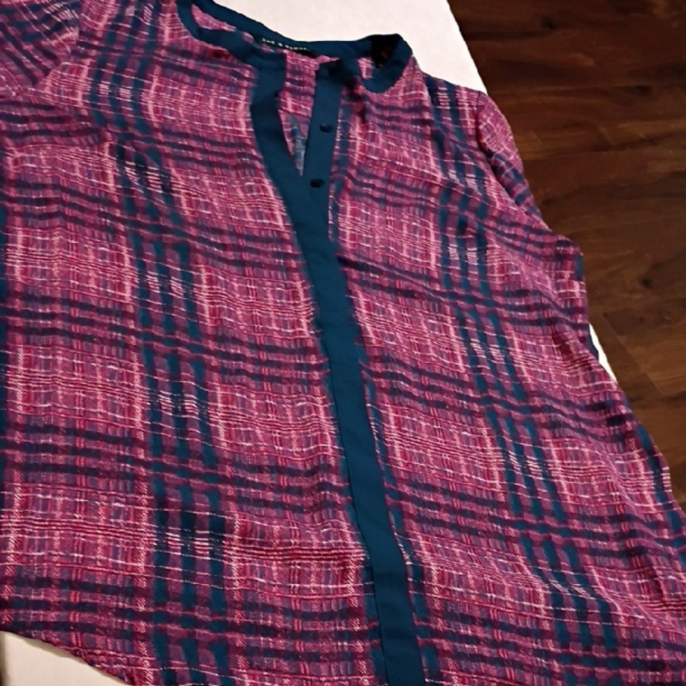 Zac & Rachel Casual Plaid Shirt - Red and Navy